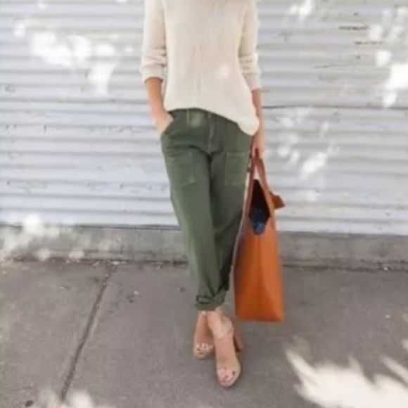 Caslon Olive Green Utility Pants Size 28 - Picture 2 of 9